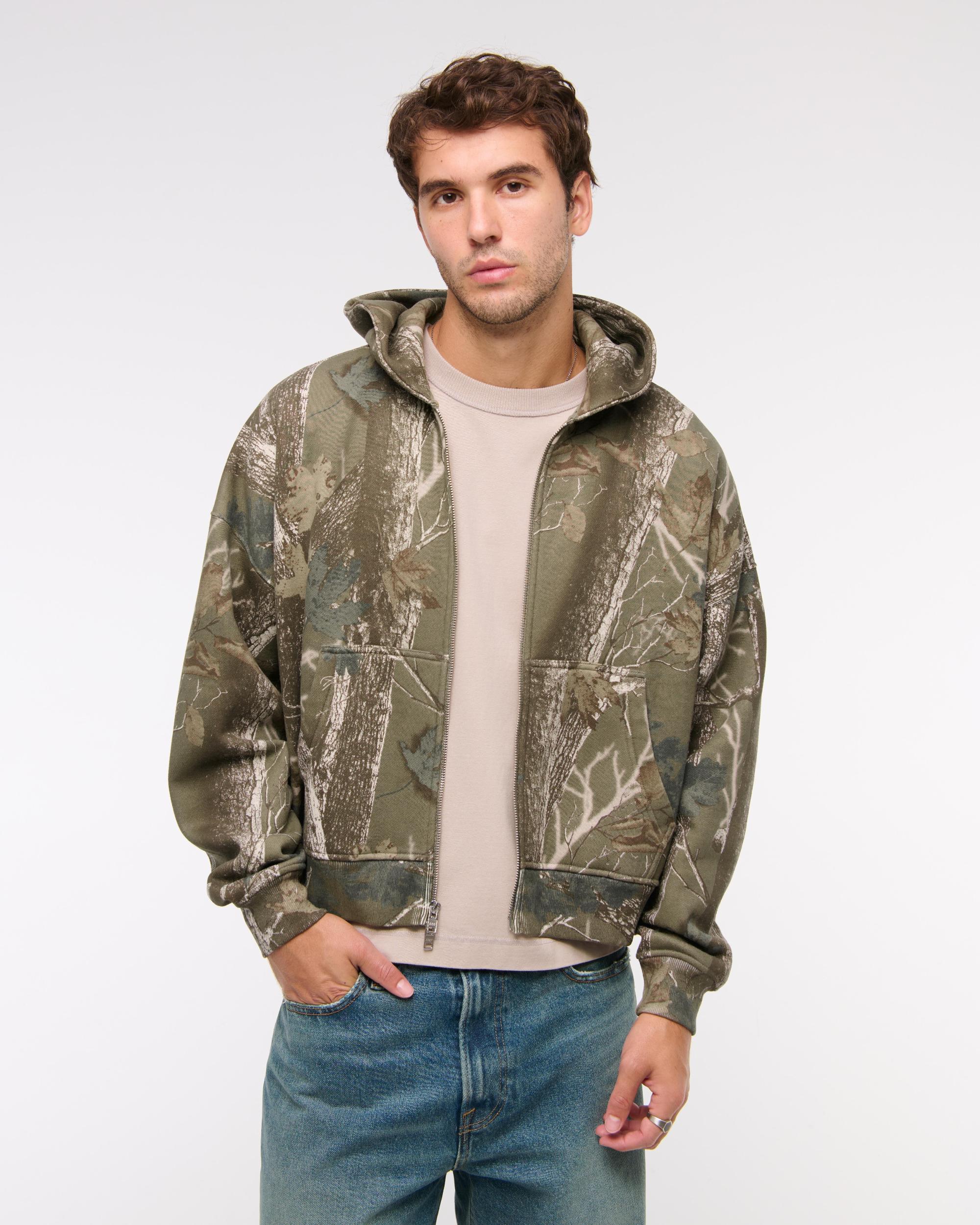 Cropped Essential Full-Zip Hoodie Product Image