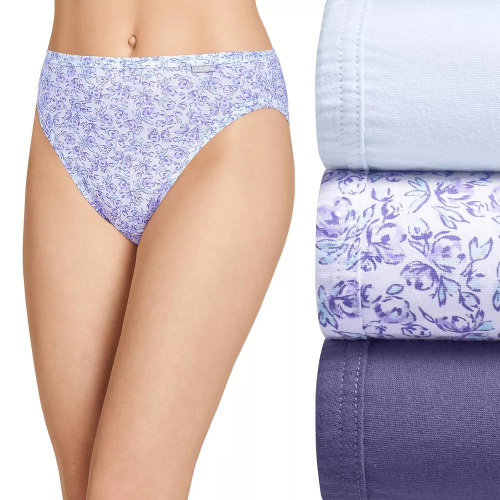 Women's Jockey® Elance 3-pk. French Cut Panty Set 1487, Size: 6, Boquet Blossom Product Image