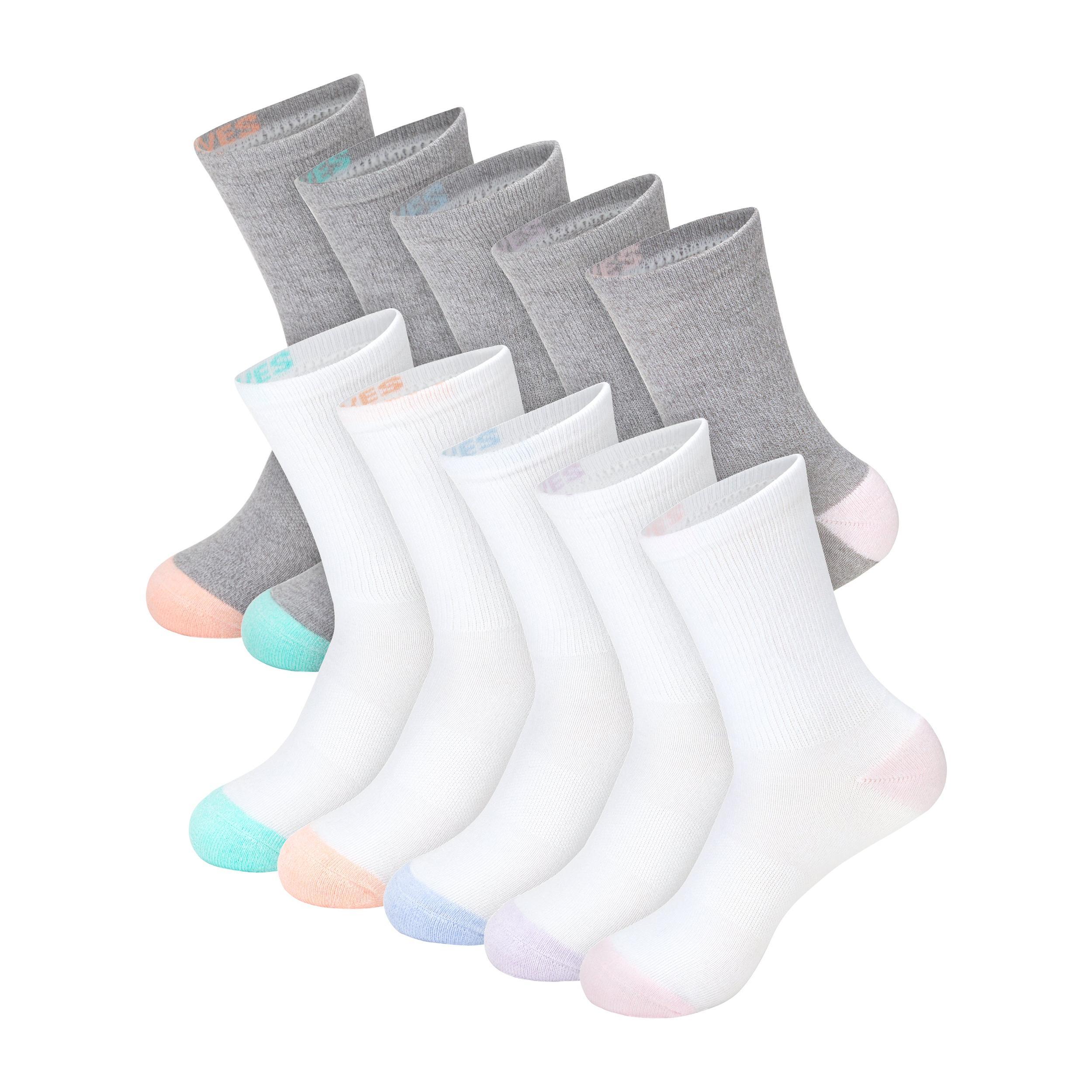 Hanes Moves X-Temp Womens Crew Socks, 10-Pairs, Shoe Sizes 5-9 Black Product Image