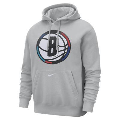 Brooklyn Nets Club City Edition Nike Men's NBA Fleece Pullover Hoodie Product Image