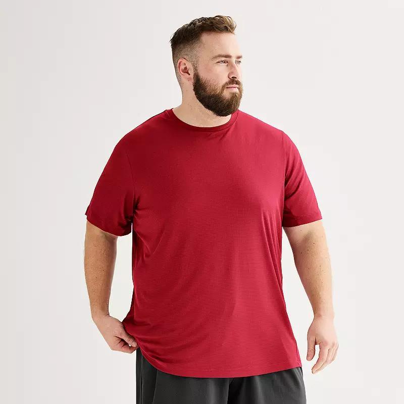 Big & Tall Tek Gear® Dry Tek Tee, Men's, Size: XL Tall, Red Grid Product Image