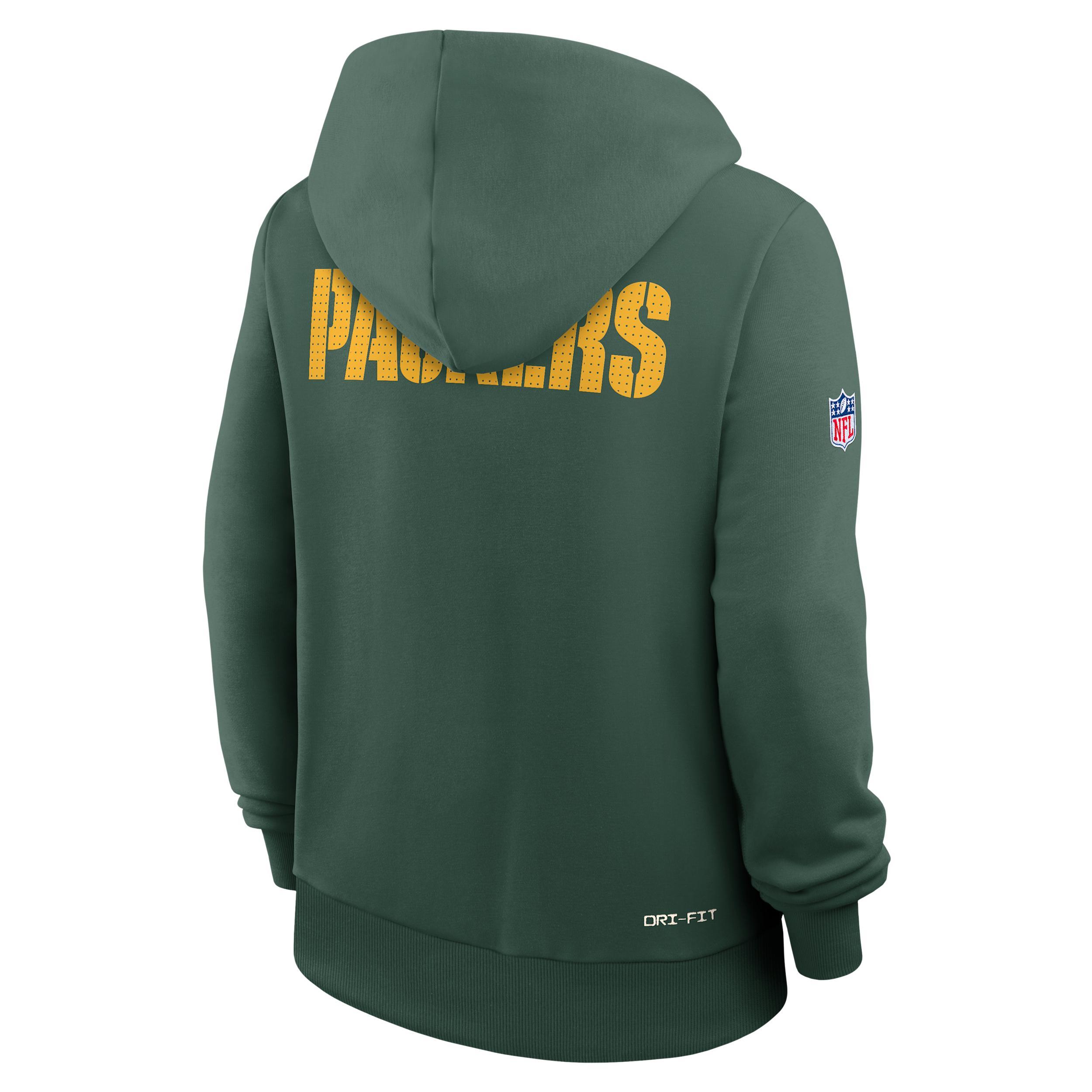 Green Bay Packers Sideline Women's Nike Dri-FIT NFL Pullover Hoodie Product Image