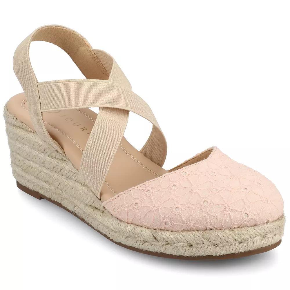 Journee Ashlee Womens Platform Espadrille Wedge Sandals Product Image