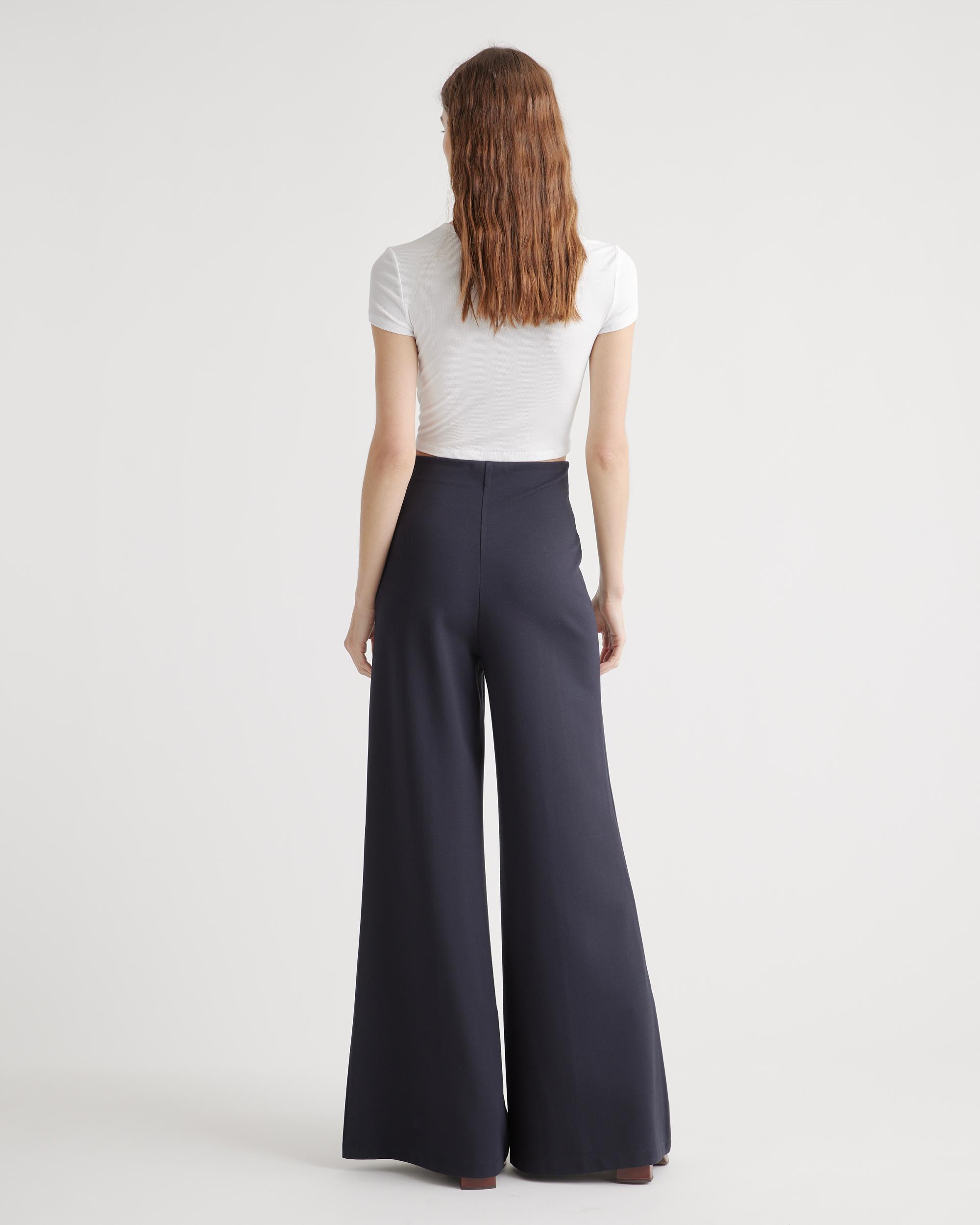 Quince | Women's Ultra-Stretch Ponte Super Wide Leg Pants Rayon Product Image
