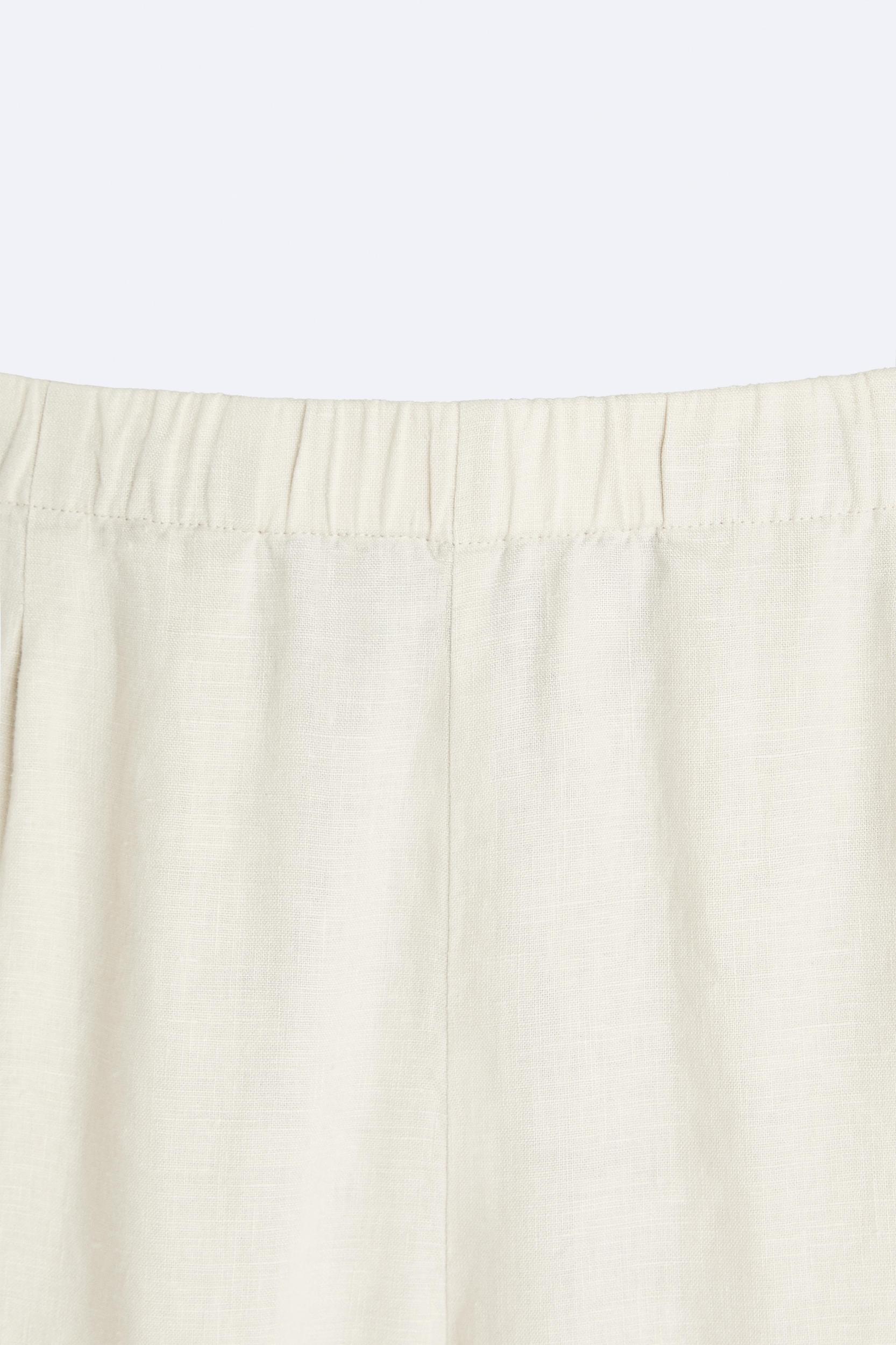 100% LINEN JOGGER WAIST PANTS Product Image