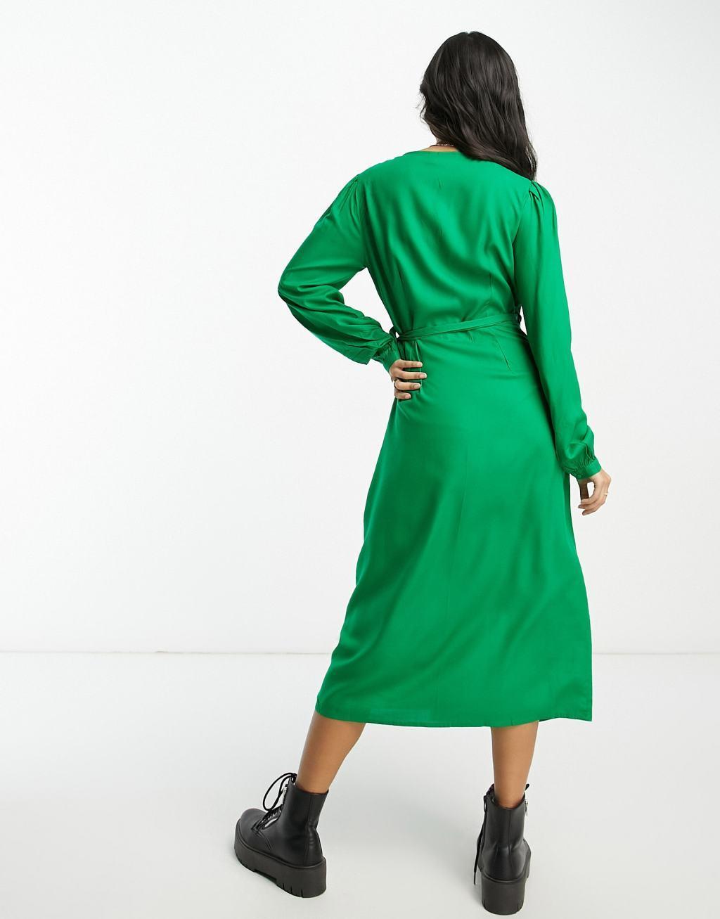 Y.A.S Krizza midi wrap dress Product Image