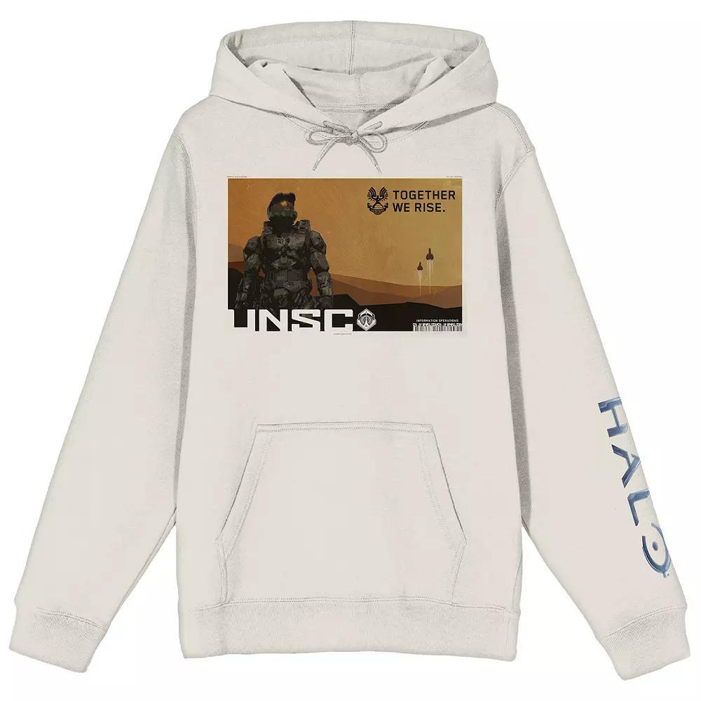 Men's Halo Together We Rise Graphic Hoodie, Size: Small, Off White Product Image
