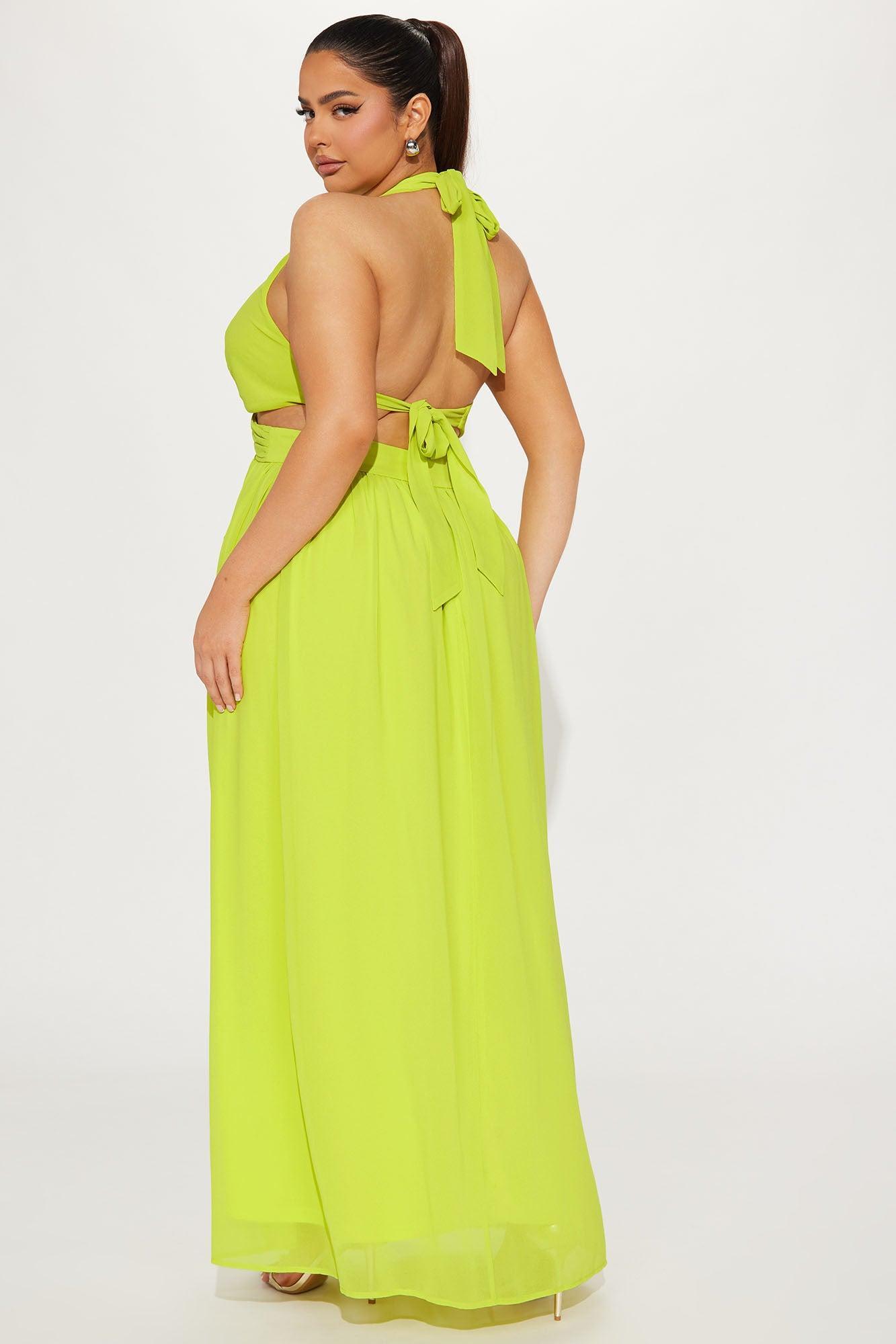 Josie Maxi Dress - Lime Product Image
