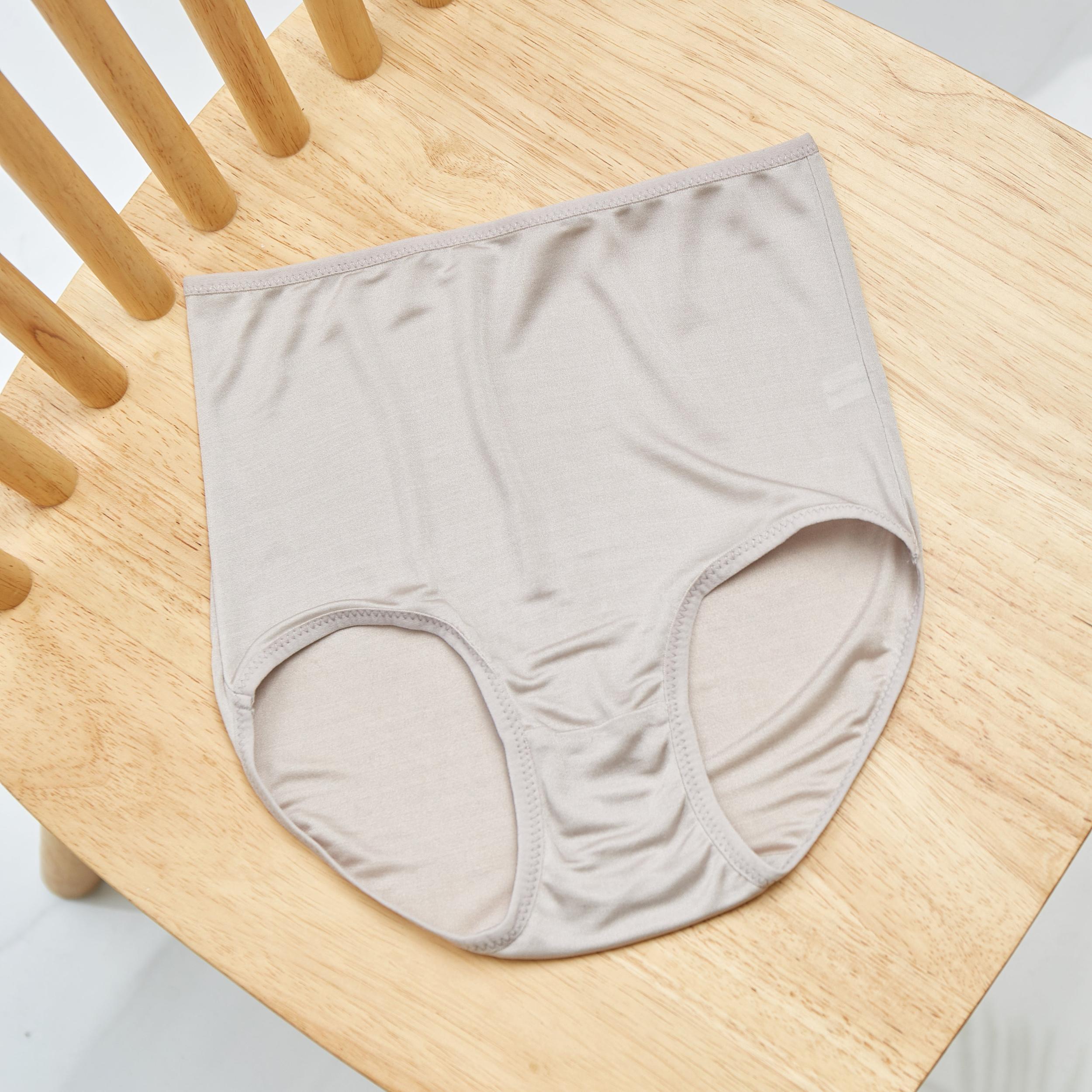 Knitted Silk High Rise French Cut Panties | Sparkling Rose | Shimmer Collection Product Image