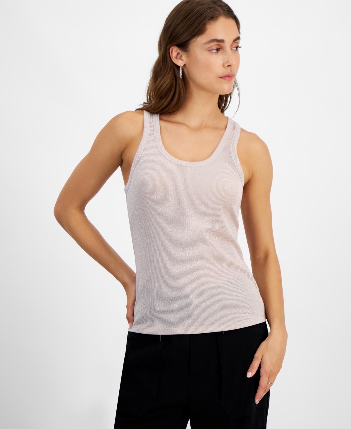 Bar Iii Womens Sleeveless Metallic Tank Top, Created for Macys Product Image