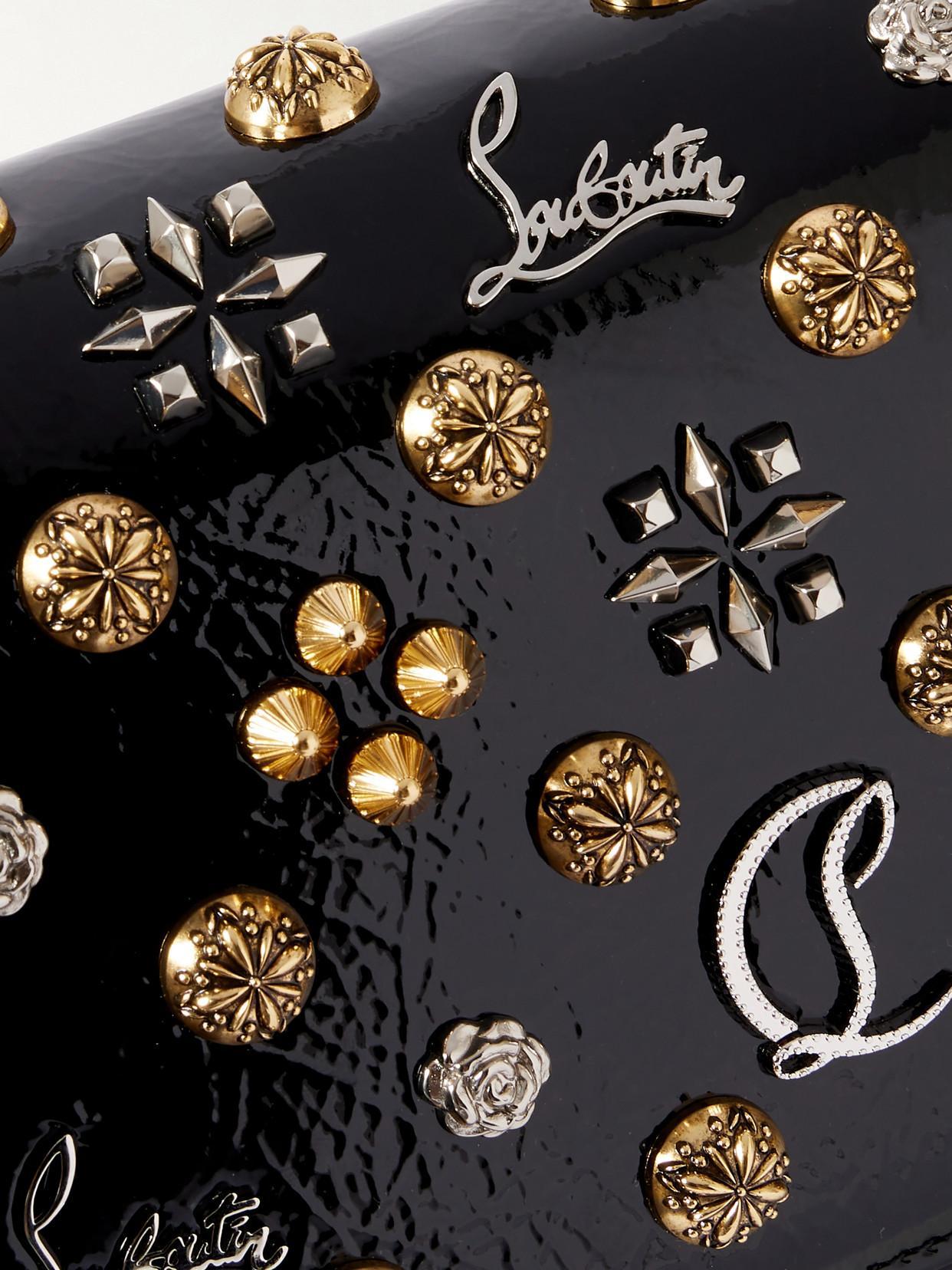 CHRISTIAN LOUBOUTIN Paloma Embellished Patent-leather Shoulder Bag In Black Product Image