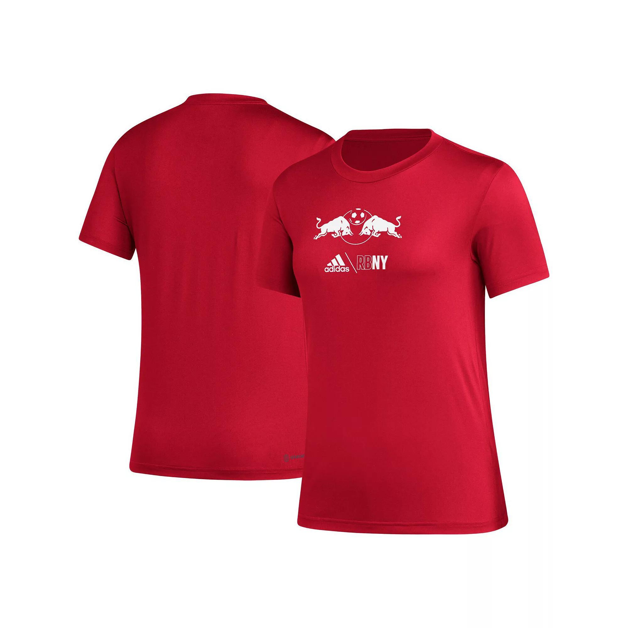 Womens adidas Red New England Revolution AEROREADY Club Icon T-Shirt Product Image