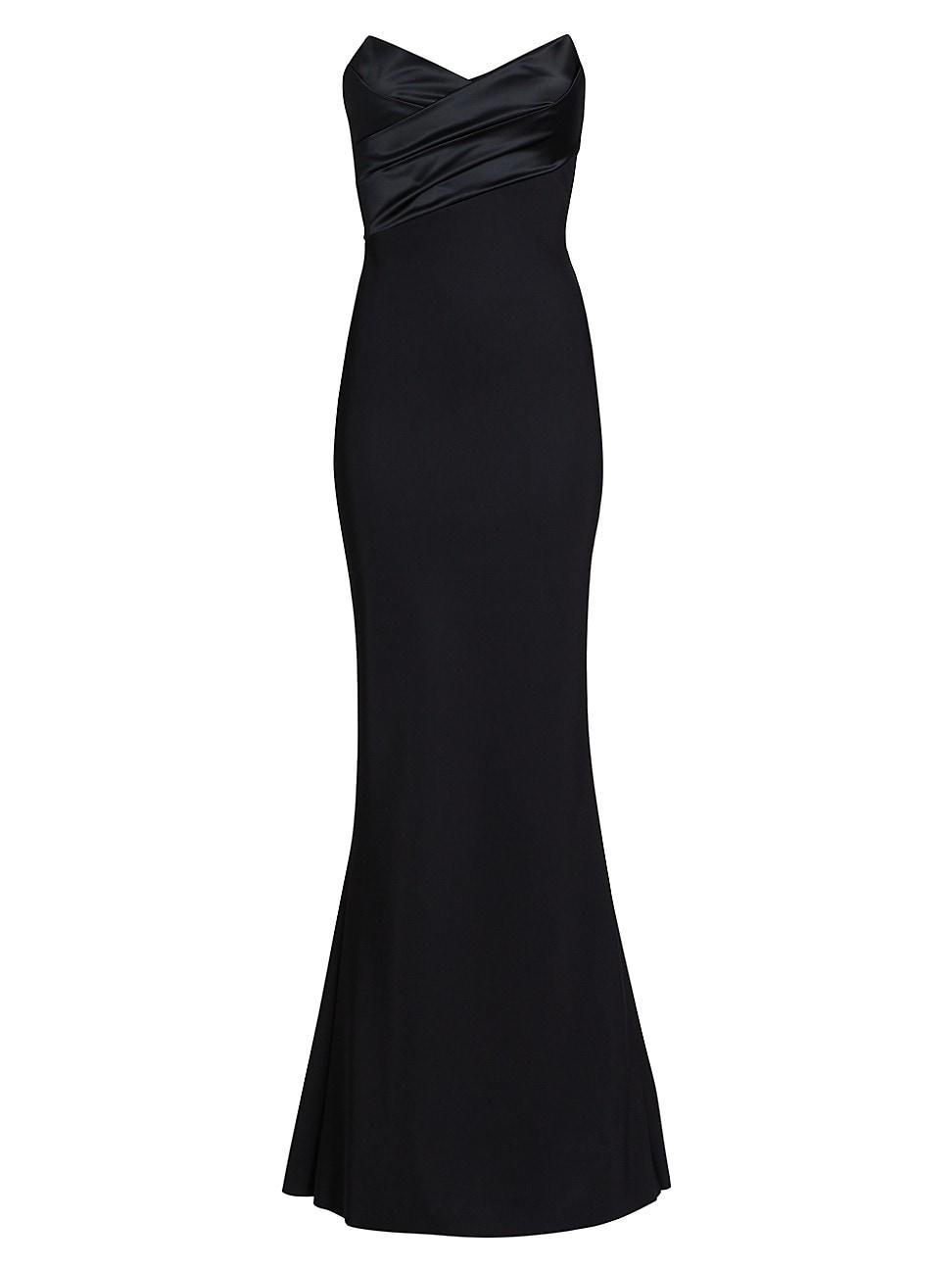 Womens Bairei Ra Strapless Satin Gown Product Image