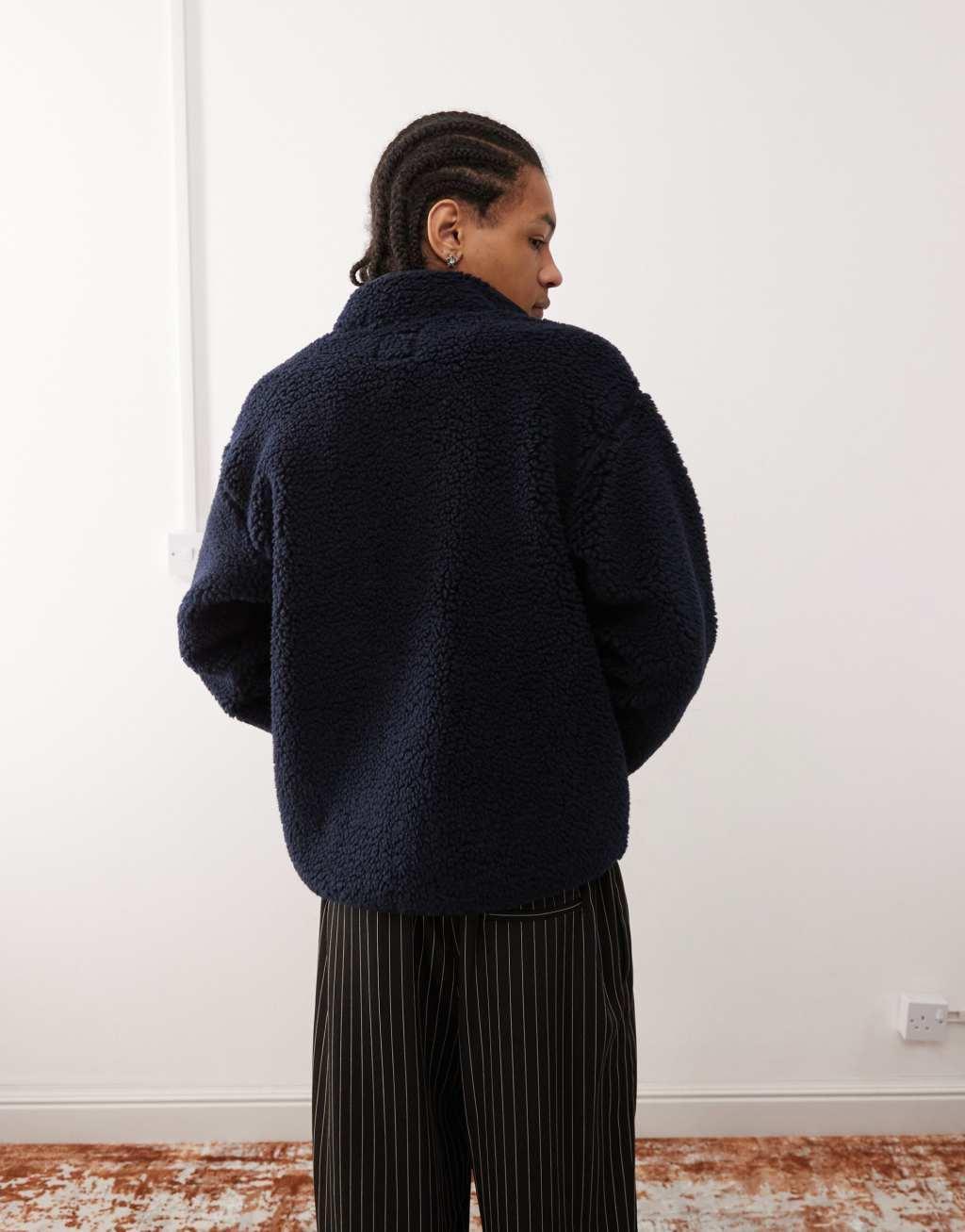 Gramicci sherpa jacket in navy Product Image
