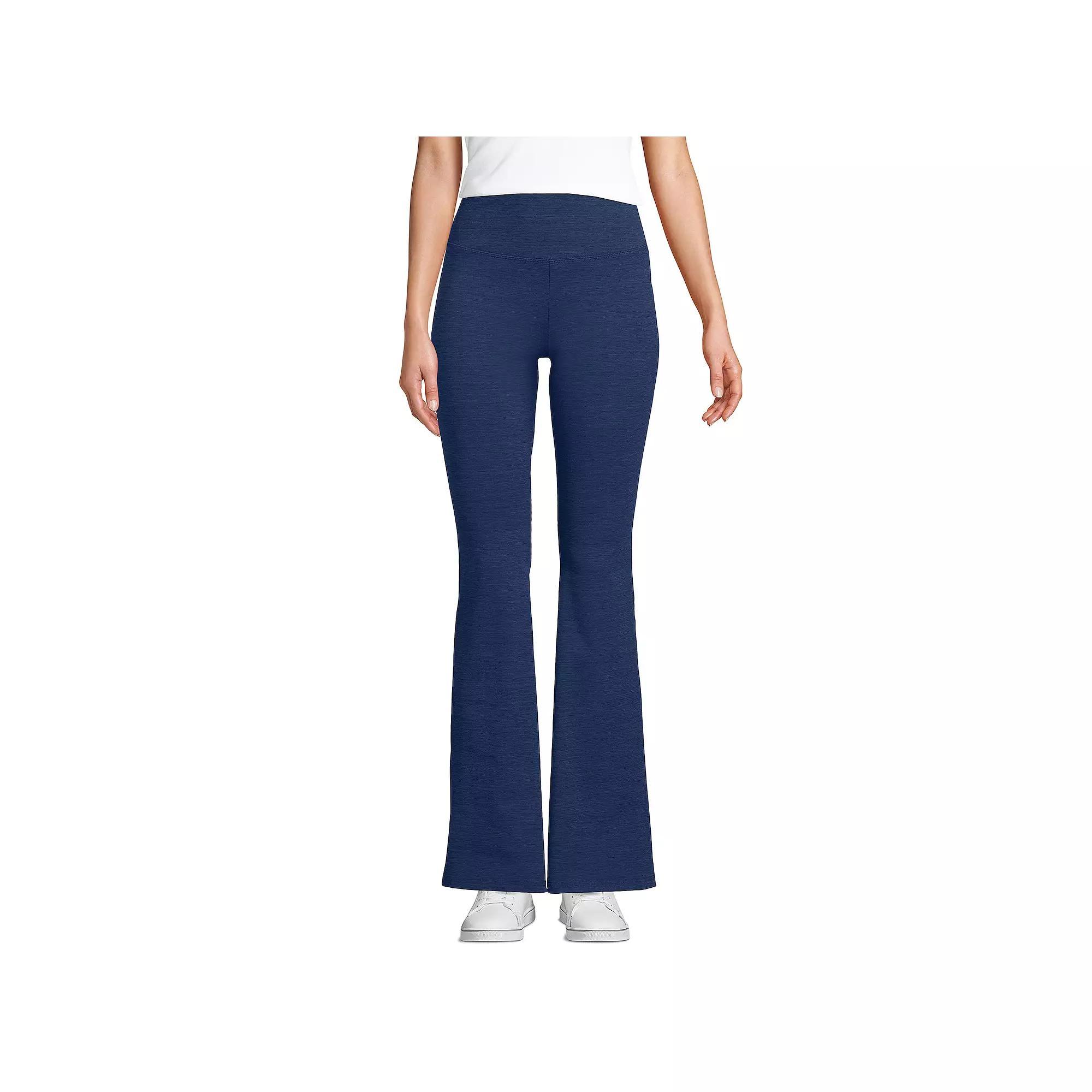Petite Lands' End High-Rise Slim Flare Active Pants, Women's, Size: XL Petite, Indigo Grey Product Image