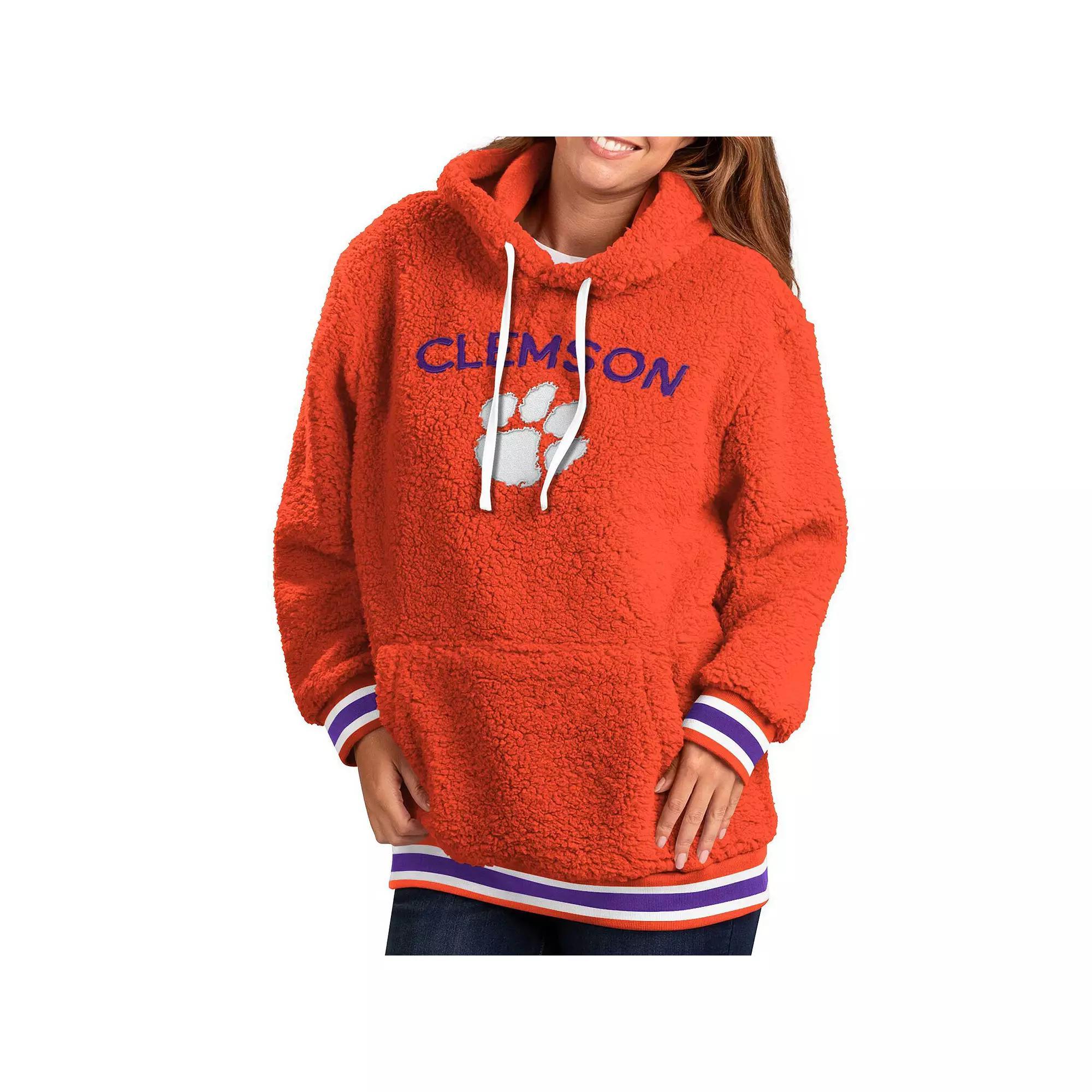 Women's G-III 4Her by Carl Banks Orange Clemson Tigers Game Over Sherpa Pullover Hoodie, Size: Small Product Image