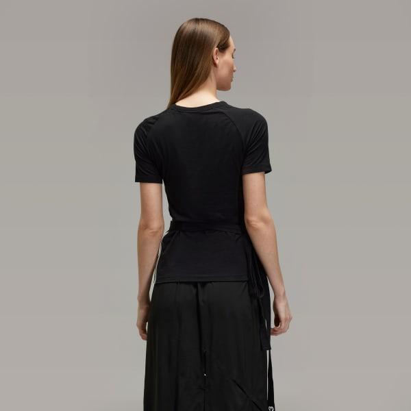 adidas Y-3 Tencel Short Sleeve Tee Core White XS Womens Product Image