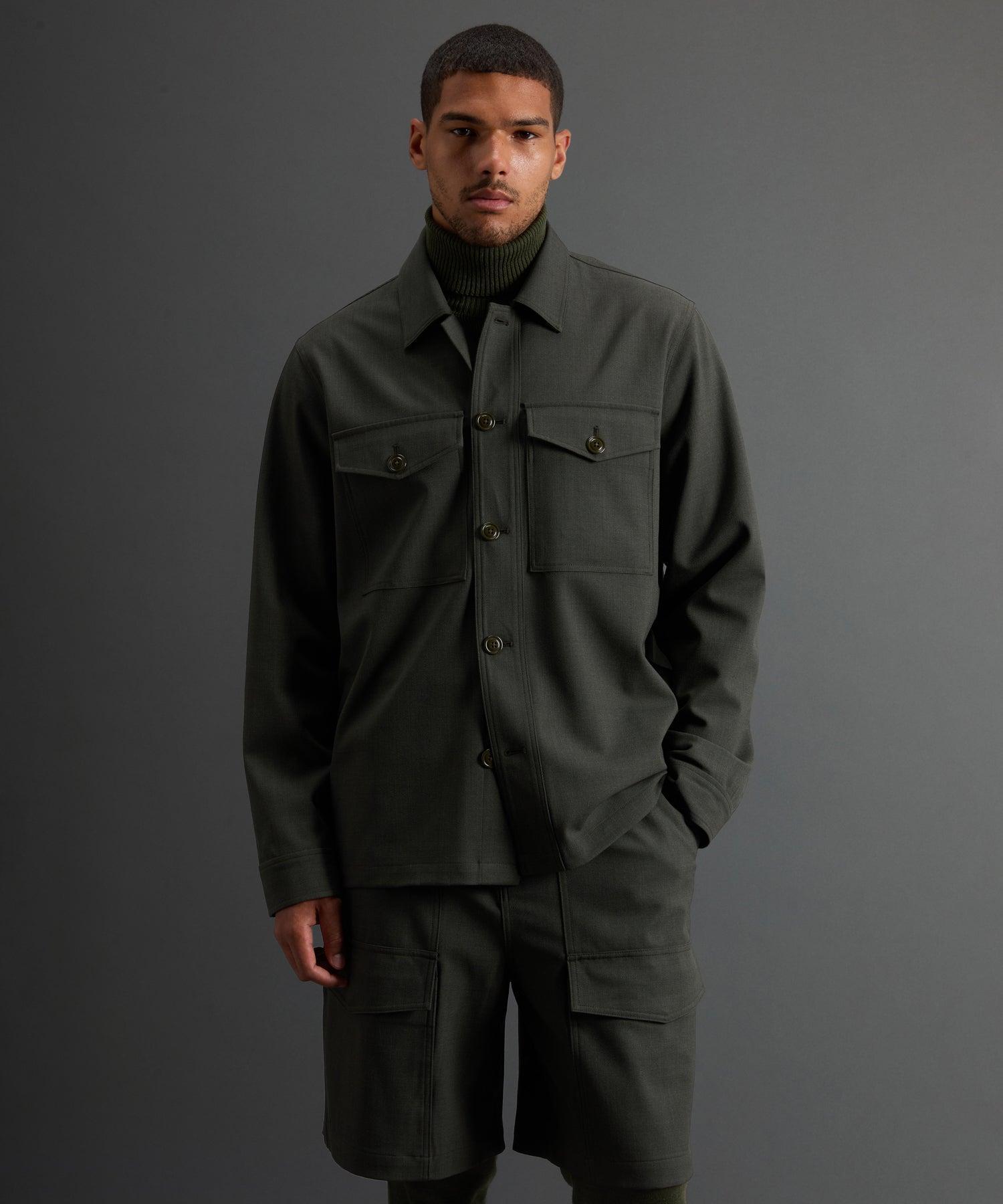 Todd Snyder X Woolrich Twill Camp Shirt in Navy Product Image