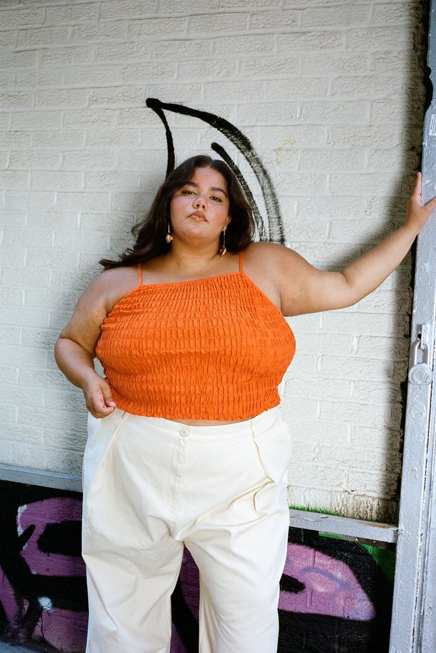 Smocked Square Neck Tank - Turmeric Product Image