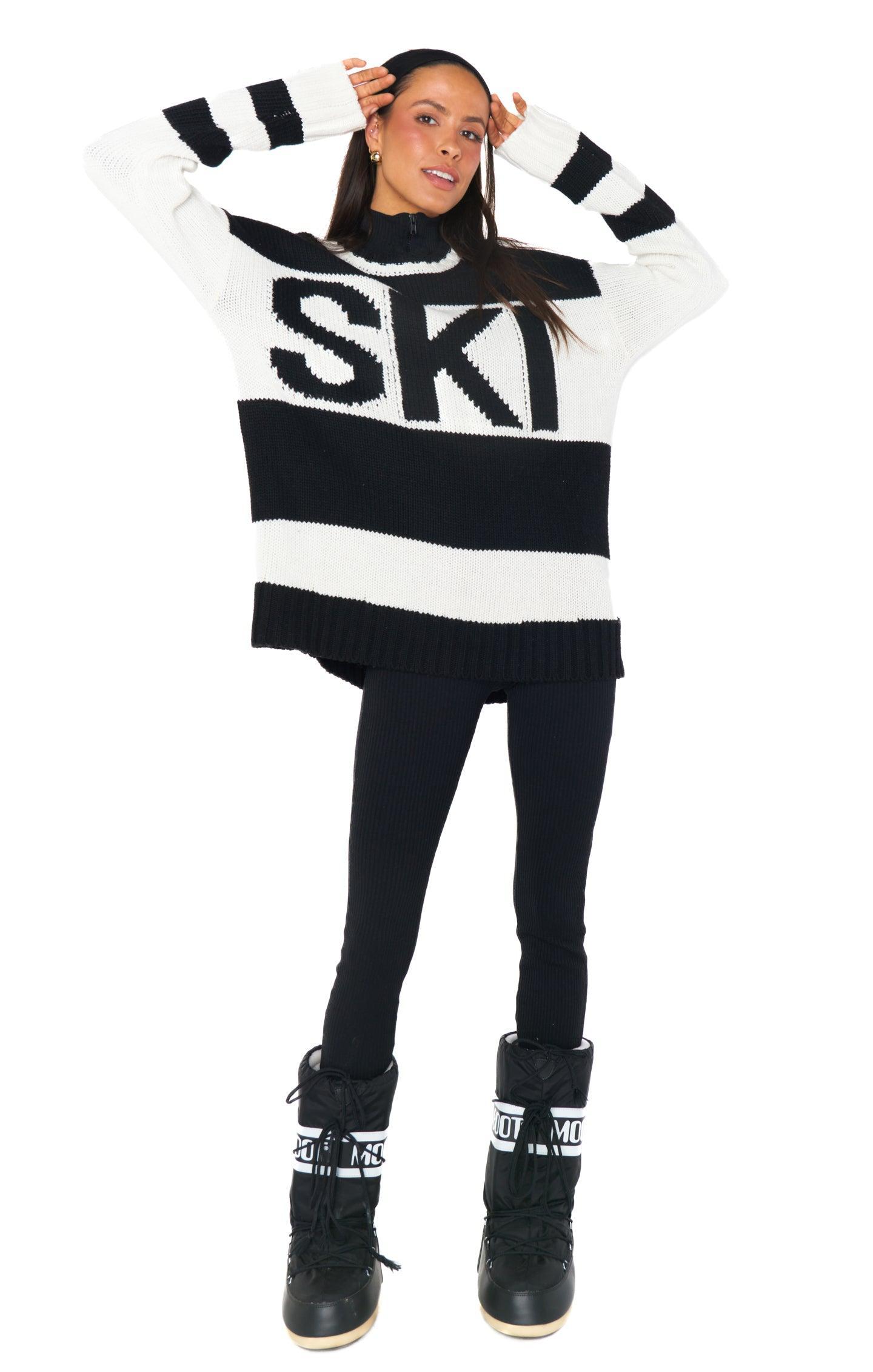 Ski in Sweater ~ Ski Knit Black Product Image
