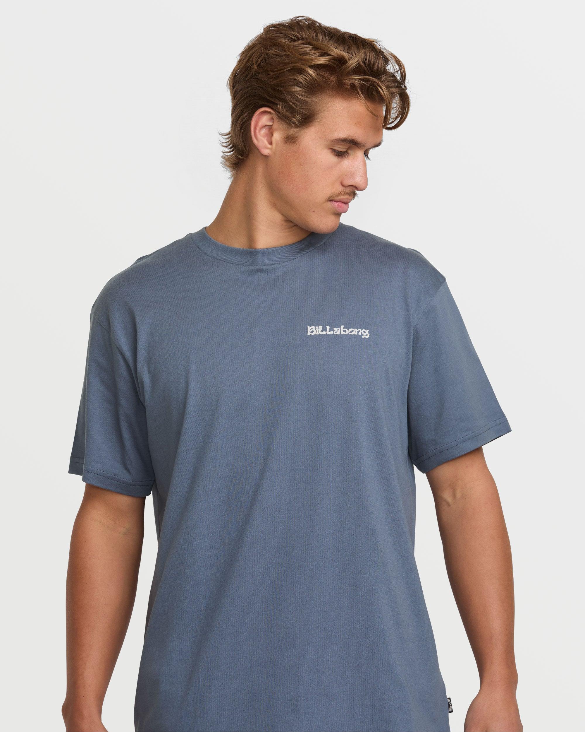 Trouble In Paradise Premium Tee - Slate Blue Male Product Image