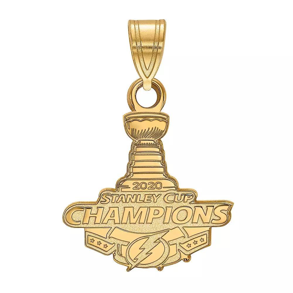 LogoArt Sterling Silver Tampa Bay Lightning "2020 Stanley Cup Champions" Small Pendant, Women's Product Image