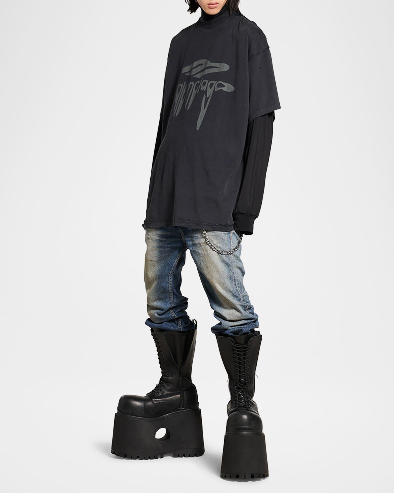 Men's Oversized Distressed T-Shirt Product Image