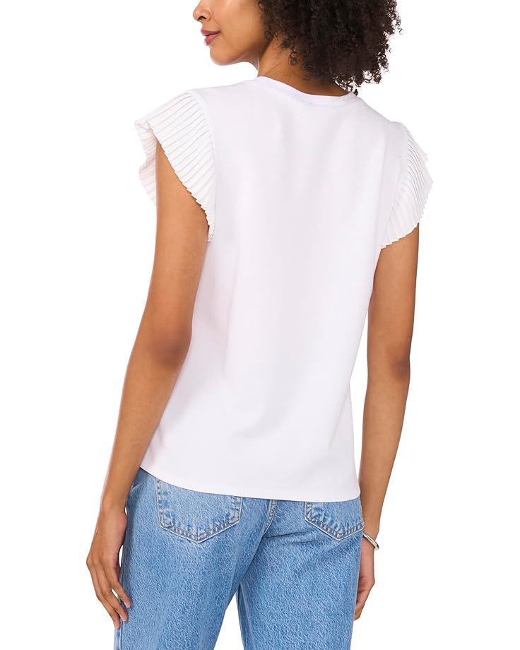 V-Neck Ruffle Sleeve Blouse Product Image