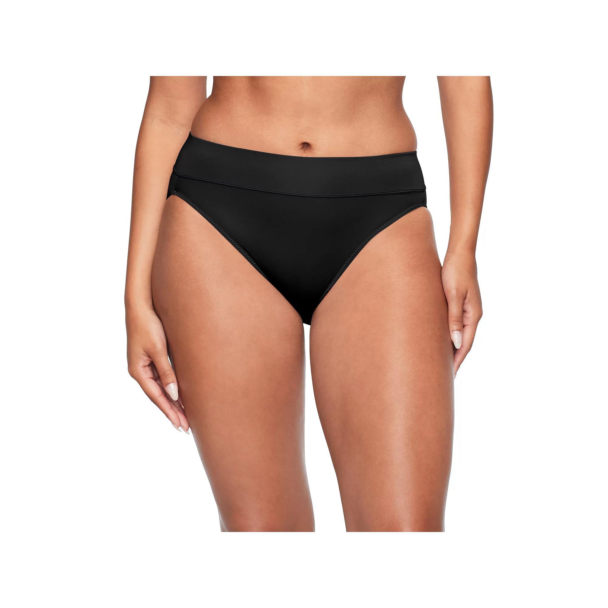 Warners No Pinching No Problems® Tailored Hi-Cut Panty 5138J, Women's, Size: XL, Rich Black Product Image