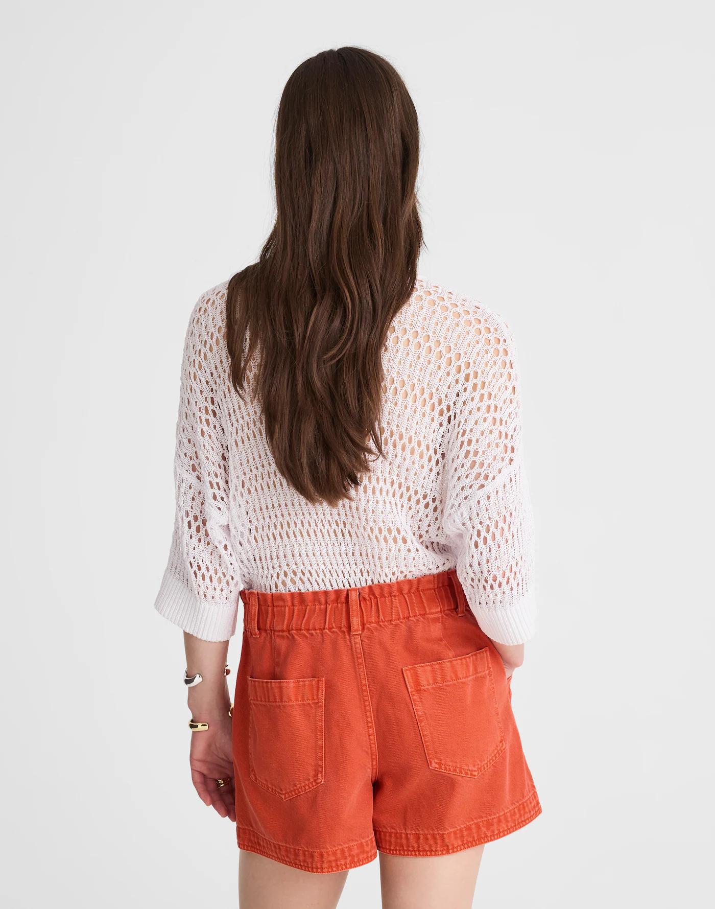 Tie-Waist Shorts in Garment Dye: Airy Denim Edition Product Image