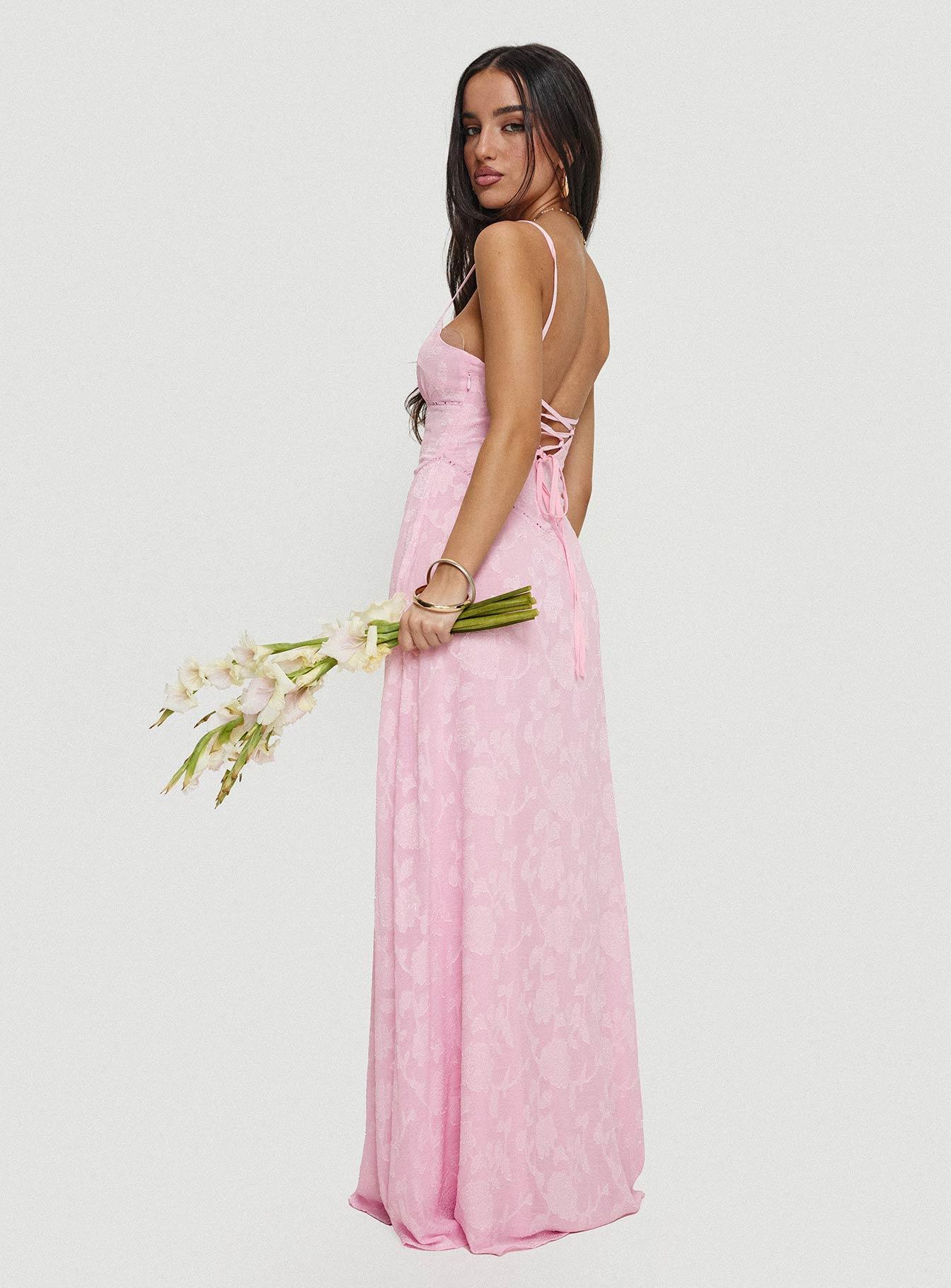 South Of France Maxi Dress Pink Product Image