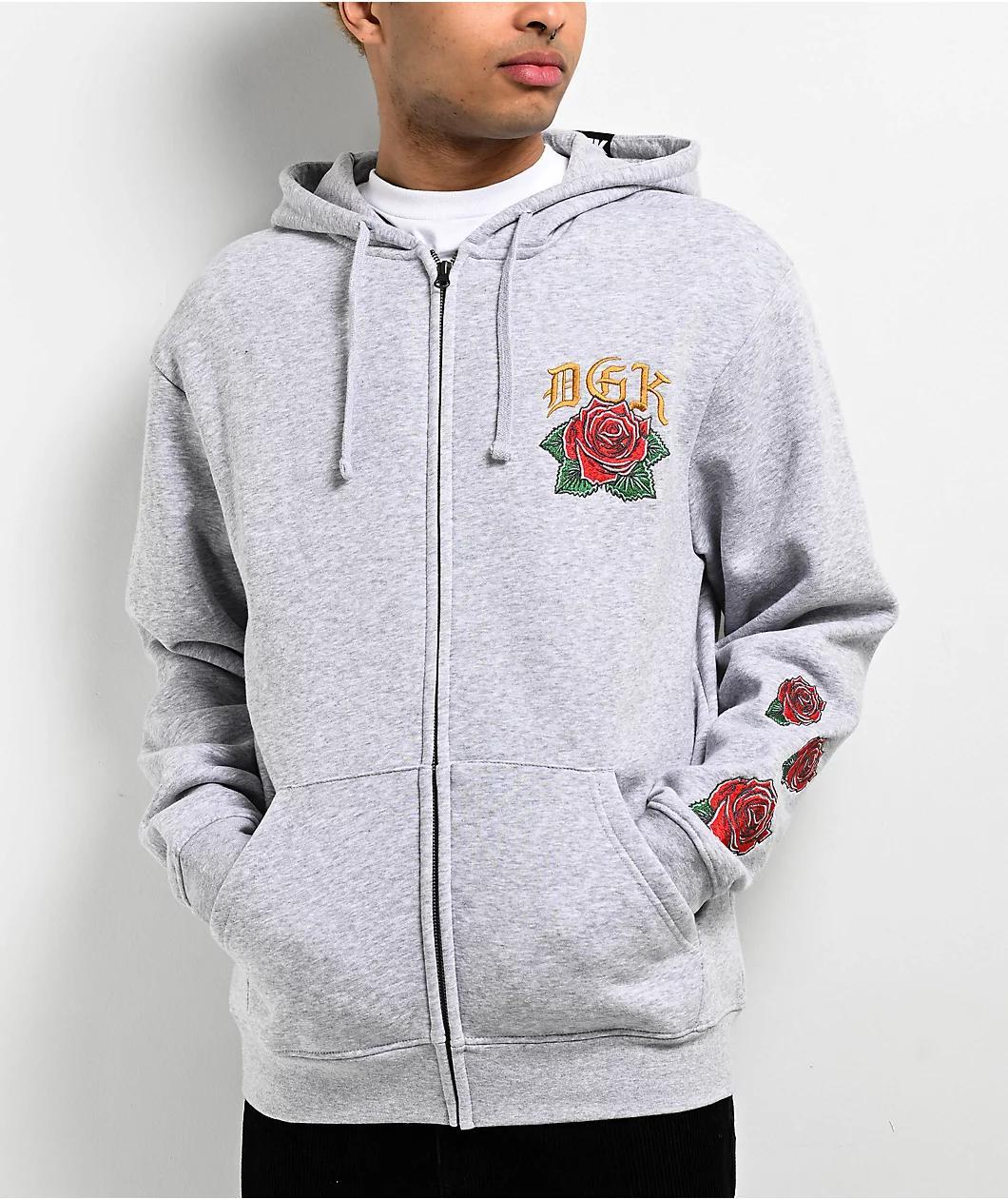 DGK Guadalupe Grey Zip Hoodie Product Image
