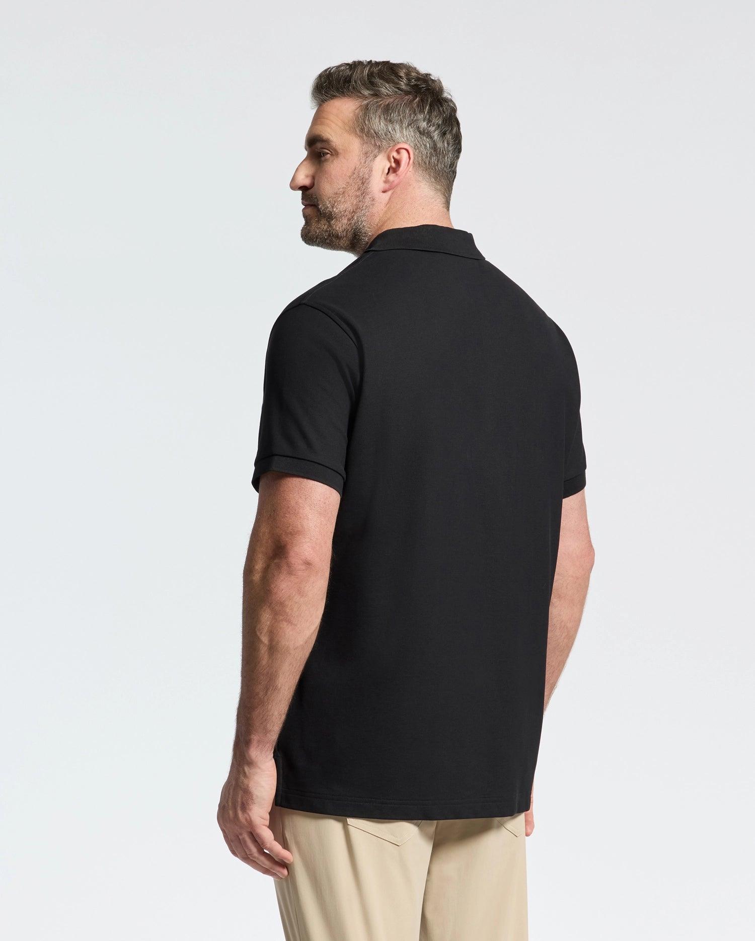 Men's Big And Tall Classic Pique Polo Shirt 001 BLACK / 4XLT Product Image