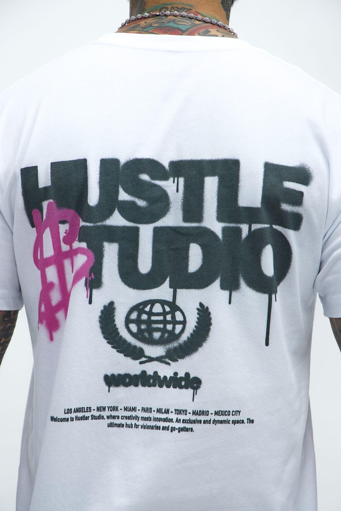 Hustle Studio Worldwide Short Sleeve Tee - White Product Image