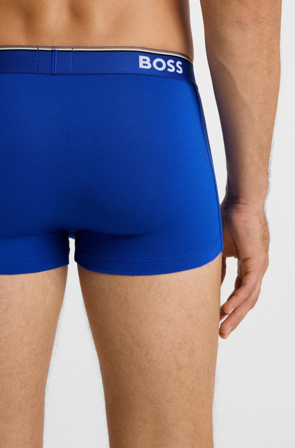 Three-pack of stretch-cotton trunks with logo waistbands Product Image