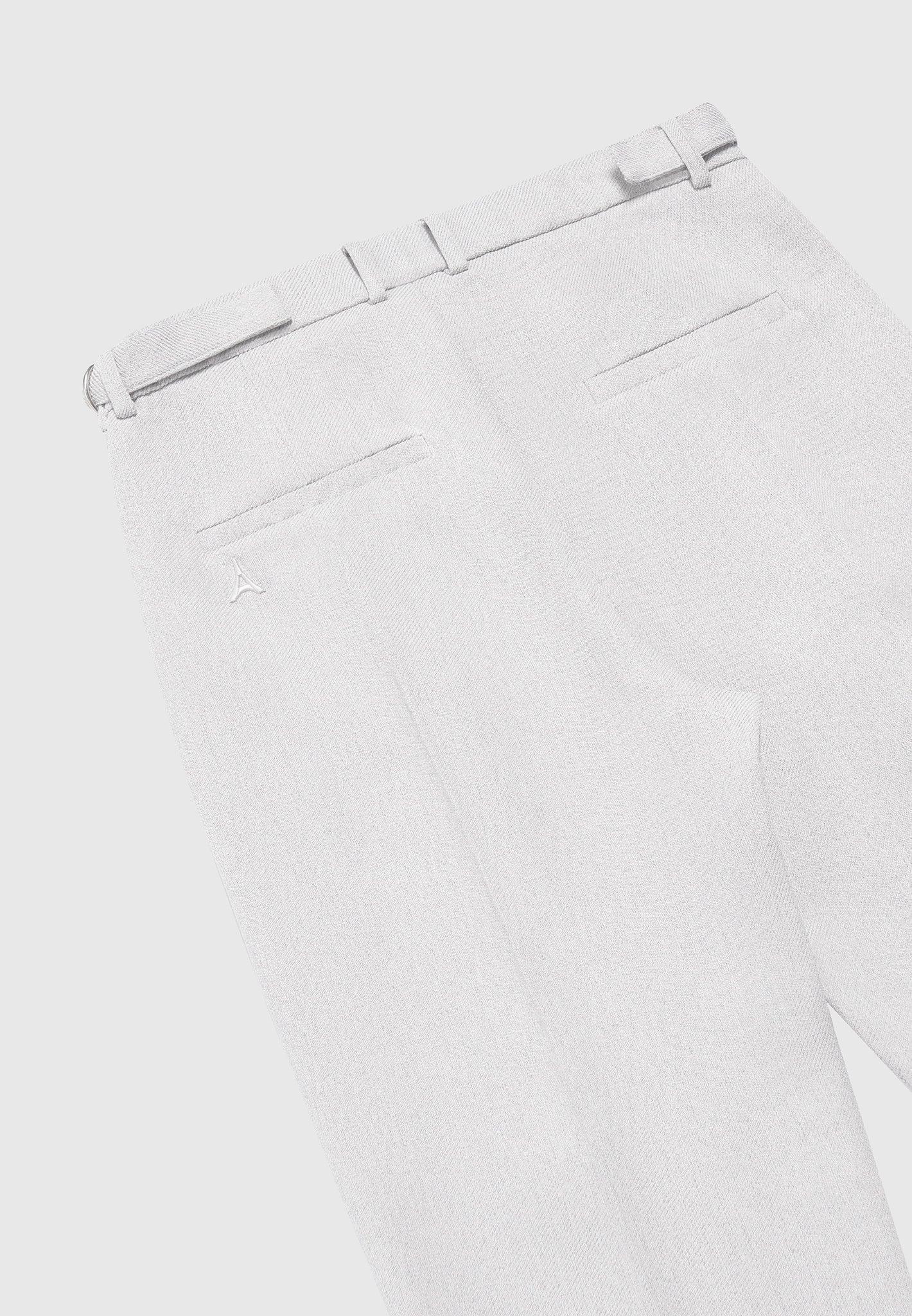 Relaxed Fit Textured Pleated Tailored Trousers - Grey Male Product Image