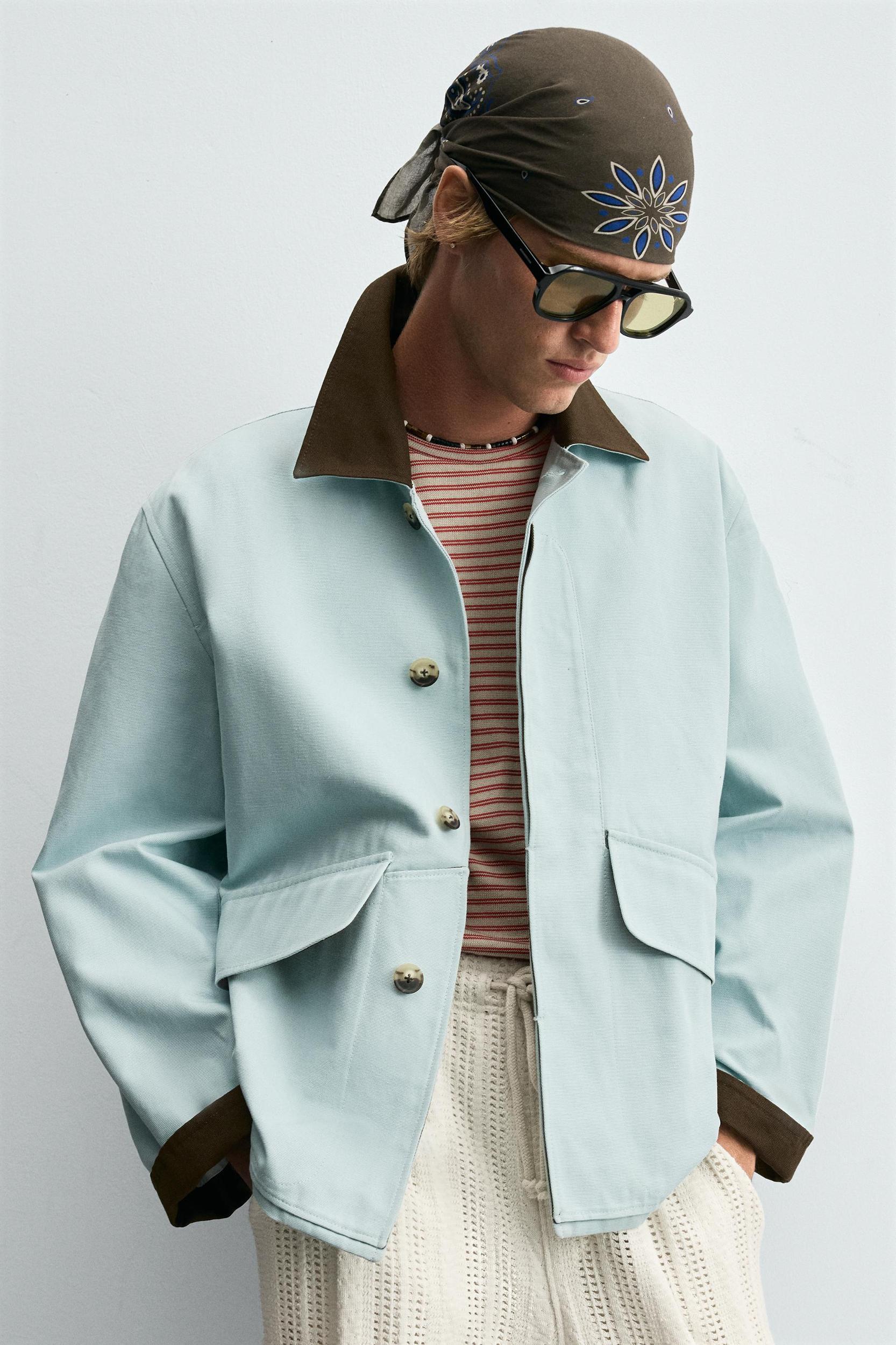 CONTRAST COLLAR JACKET Product Image