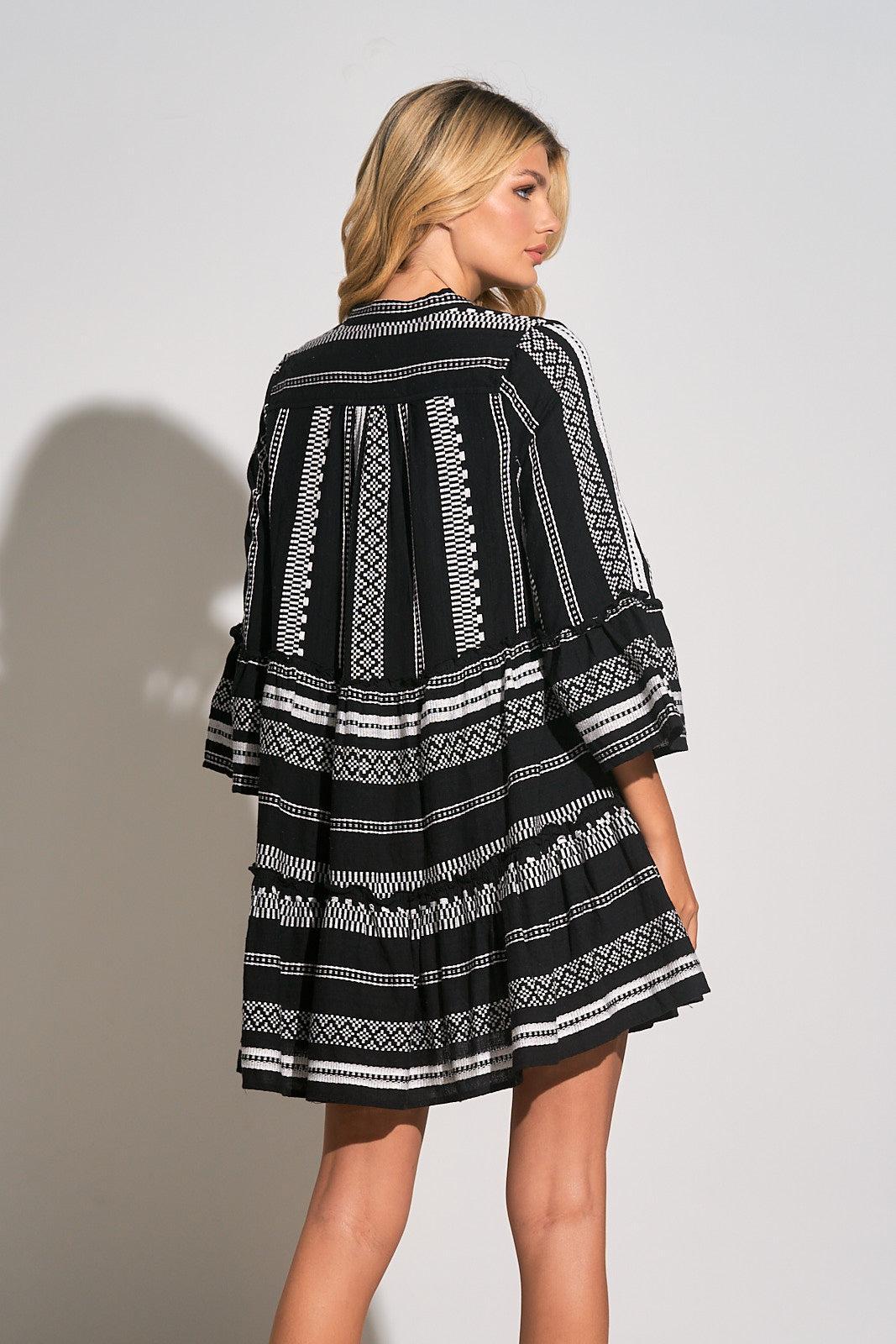 Stripe Sleeved Dress Product Image