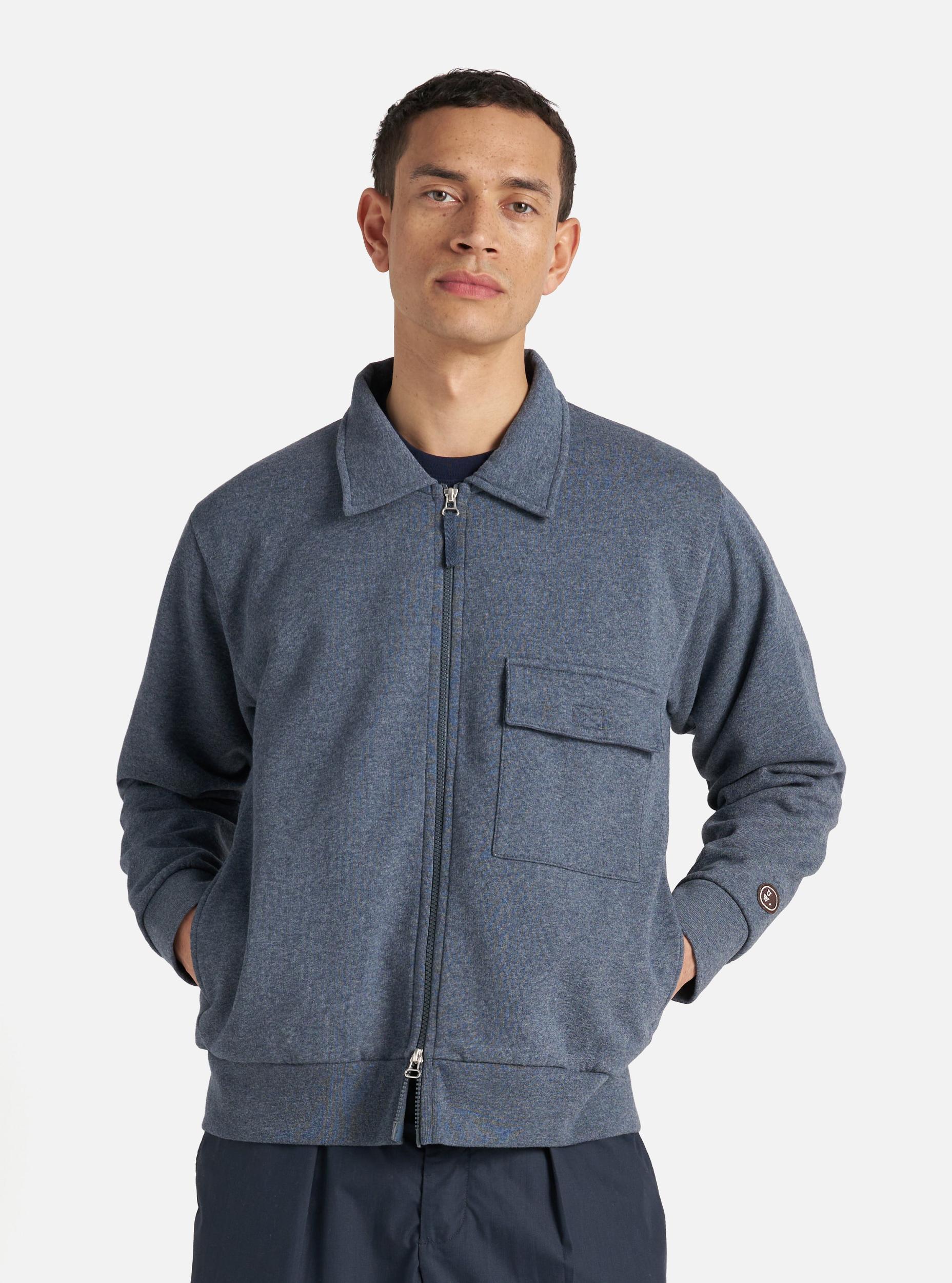Navy Recycled Cotton Blend Jersey Tyler Jacket Product Image