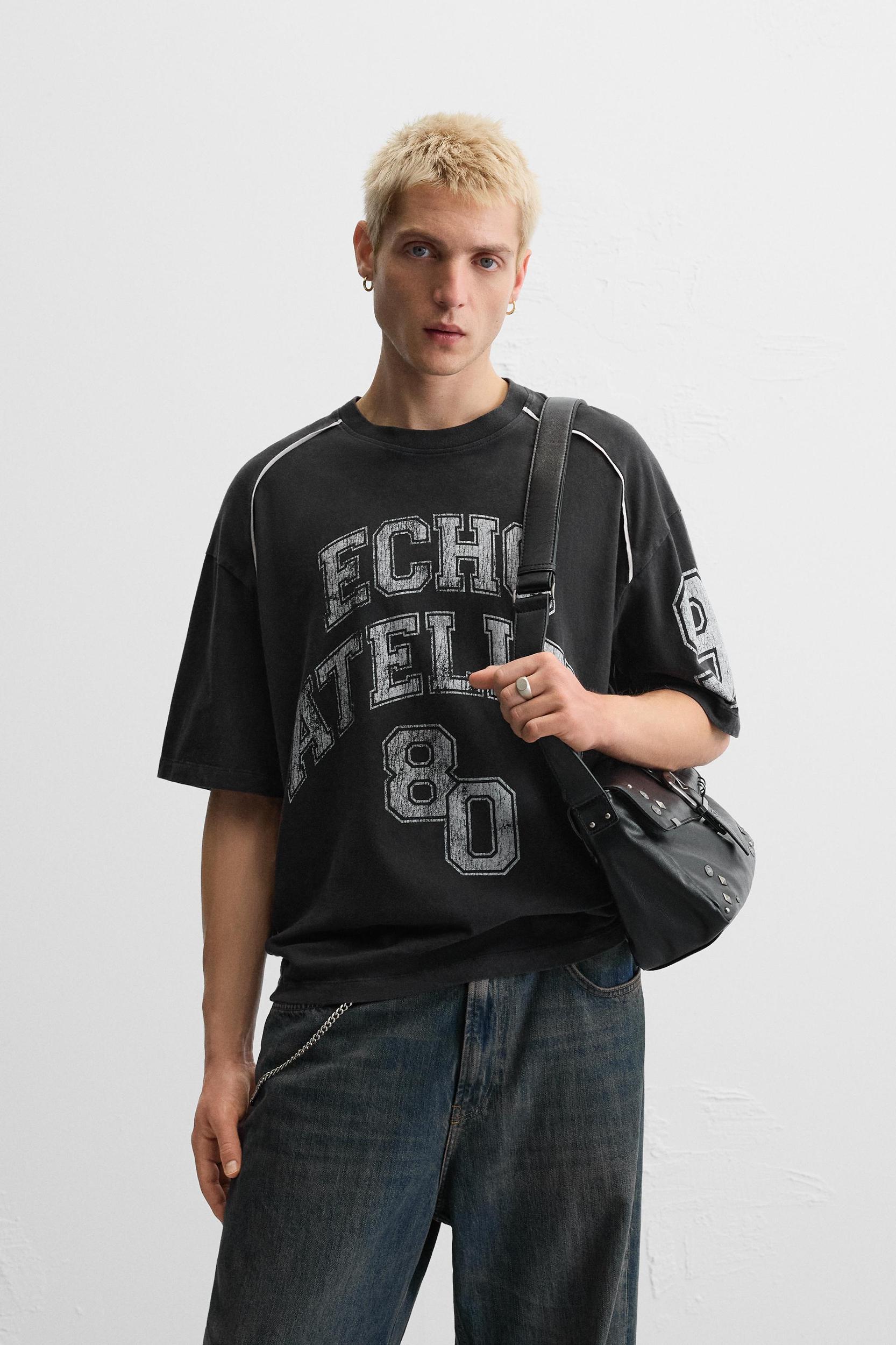 WASHED AMERICAN FOOTBALL T-SHIRT Product Image