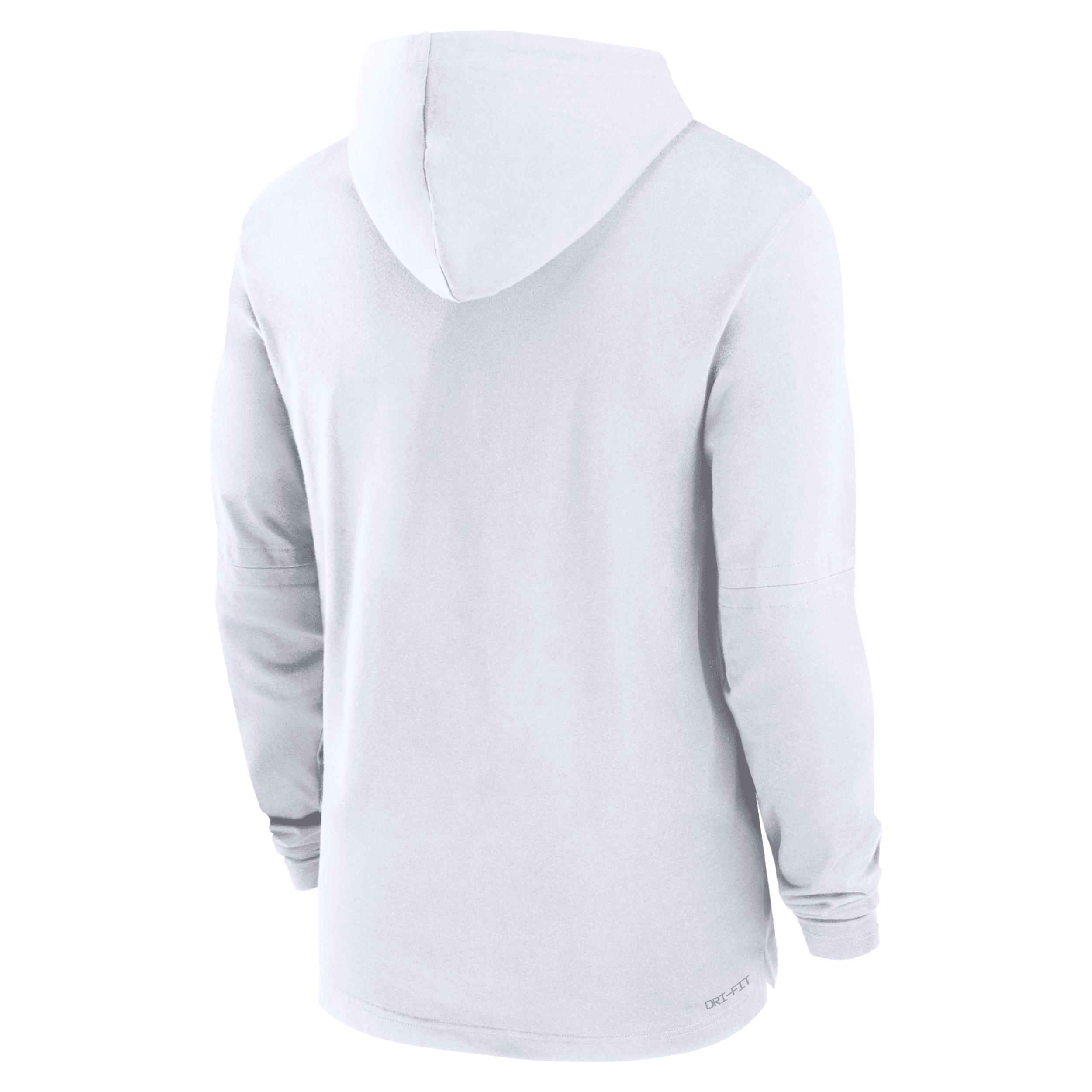 Men's Nike White Duke Blue Devils 2024 Sideline Hoodie Performance Long Sleeve T-Shirt, Size: 2XL Product Image