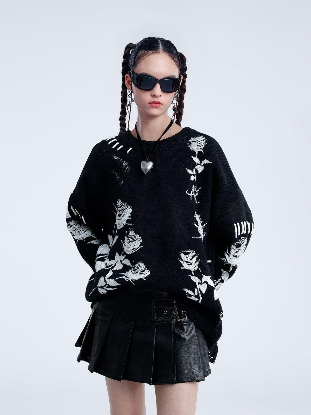 Aelfric Eden Raw Edge Rose Sweater Product Image