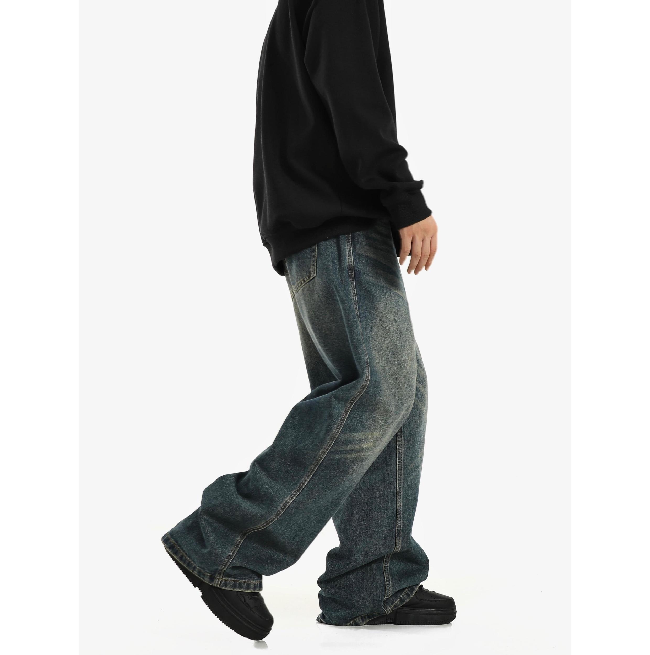 RT No. 9553 WIDE STRAIGHT DENIM JEANS Product Image