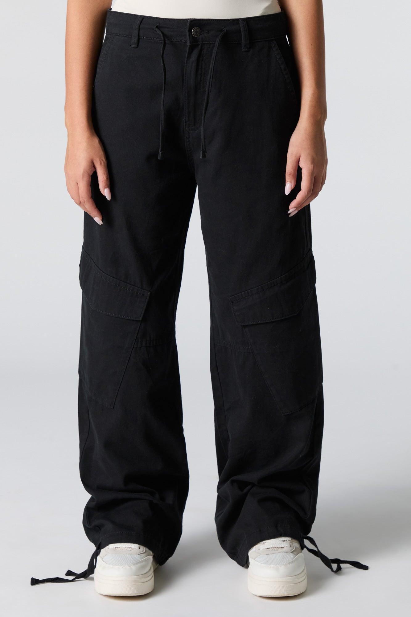 Drawstring Hem Baggy Cargo Pant Female Product Image