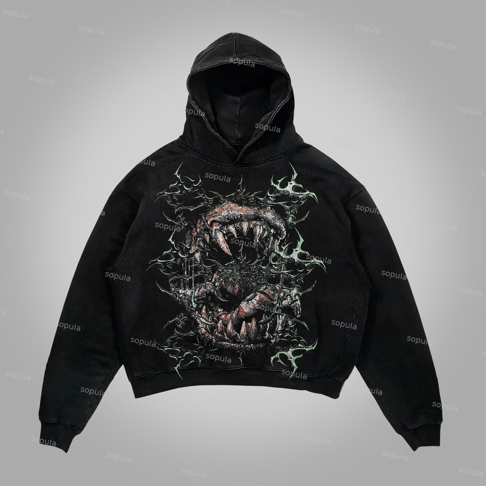 Sopula Jesus Retro Fade Portrait Graphic Hoodie Product Image