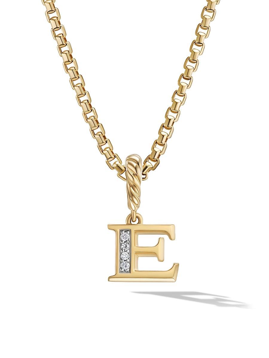 David Yurman 18K Gold Amulets Diamond Pave Initial Pendant Product Image