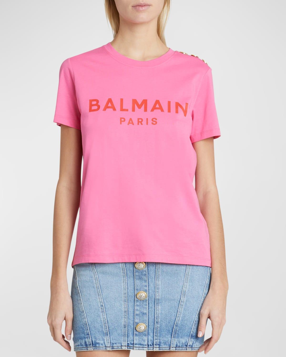 3-Button Flocked Logo T-Shirt Product Image