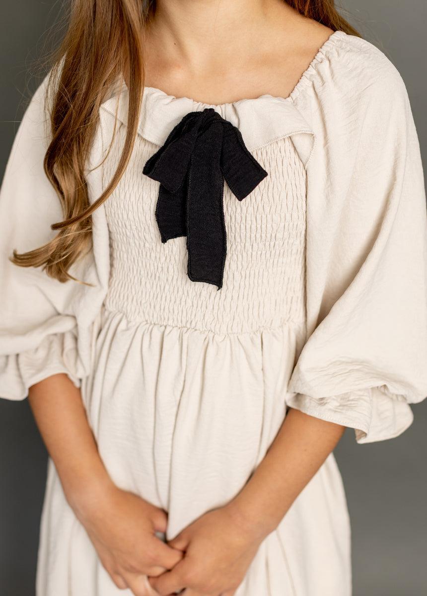 Odina Dress in Ecru Girls Product Image