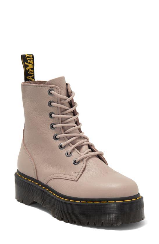 DR. MARTENS' Pisa Leather Ankle Boots In Vintage Taupe Pisa Product Image