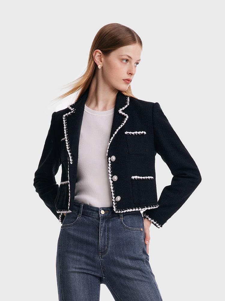 Tweed Knitted Short Jacket Product Image